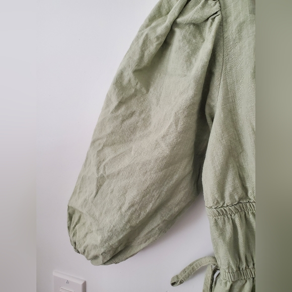 Petal & Pup Annabelle One Shoulder Dress- Sage - Picture 4 of 13